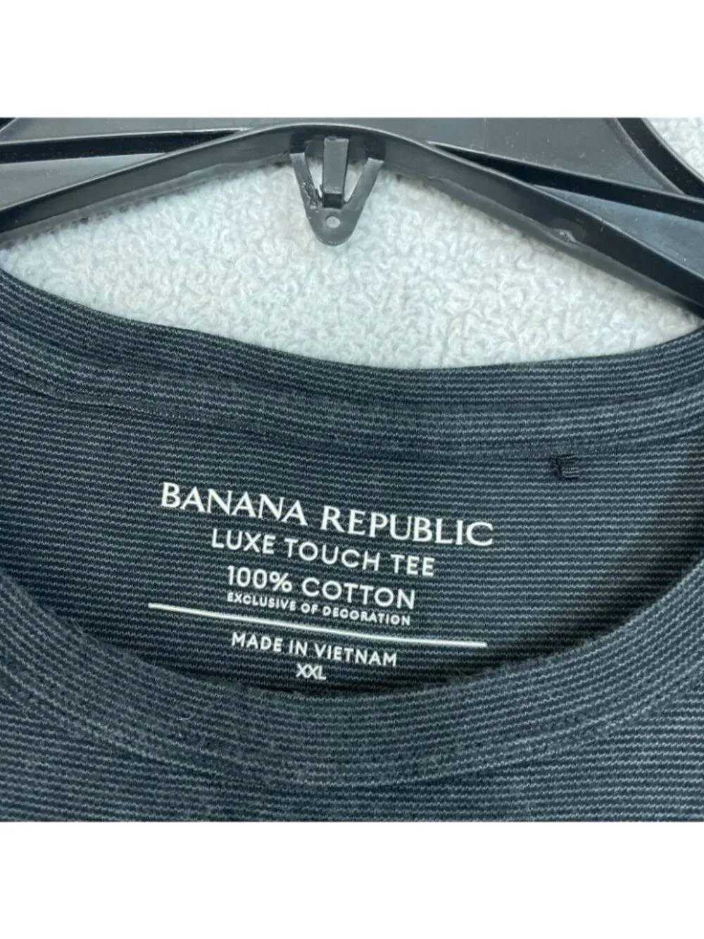 NWOT Banana Republic Men's XXL Luxe Touch Tee 100% Cotton Black